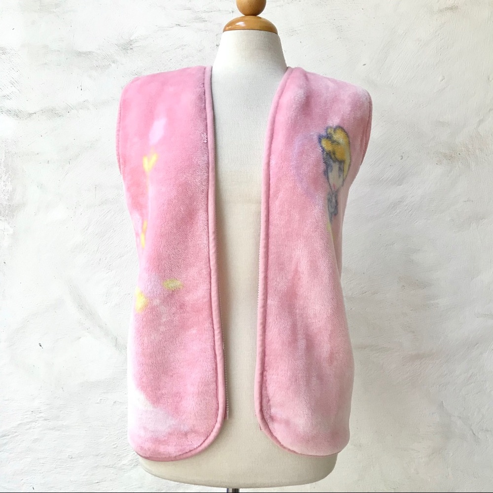 Cinderella Fuzzy Oversized Pink Vest